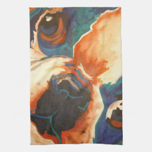 Paño De Cocina Retrato de Mascota de Bulldog francés