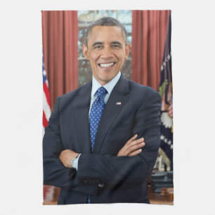 Paño De Cocina Retrato de oficina oval, Obama Barack Presidente d