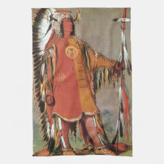 Paño De Cocina Retrato del jefe indio Mato-Tope por George Catlin