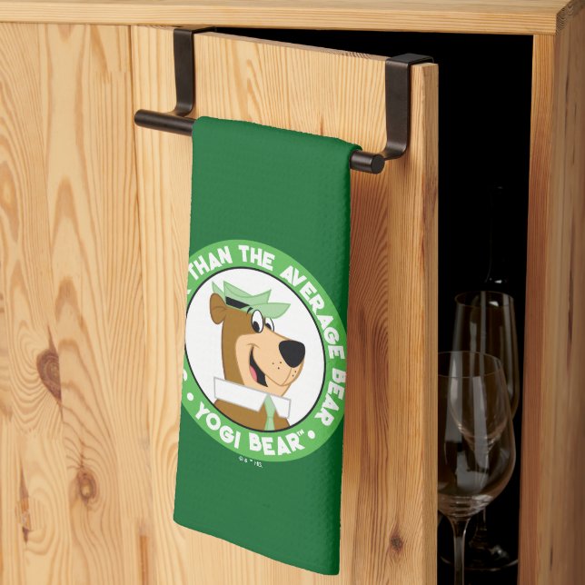 Paño De Cocina Retrato sonriente del oso de Yogi (Pliegue de tercios)