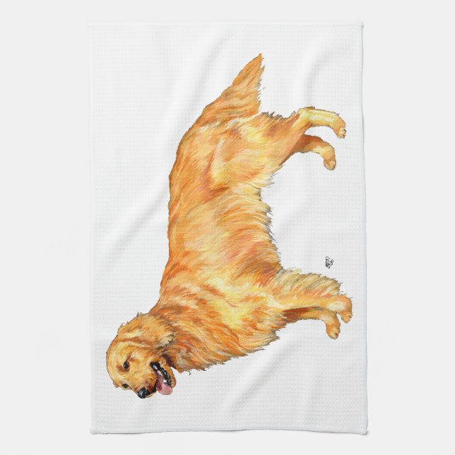 Paño De Cocina Retriever Dorado (Vertical)