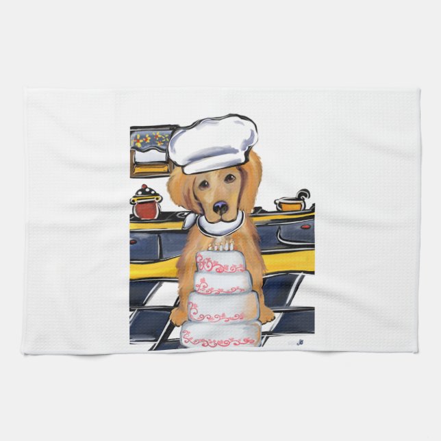 Paño De Cocina Retriever Dorado (Horizontal)