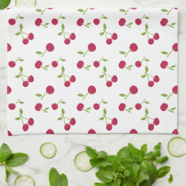 Paño De Cocina Retro Cereza Lindo Simple Minimalista Casa de Camp