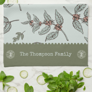 Paño De Cocina Retro de arte gráfico profesional de nombre famili