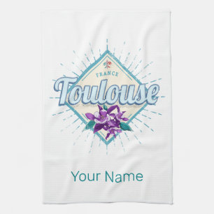 Paño De Cocina Retro de la ciudad de Toulouse violó la vieja Souv