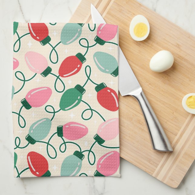 Paño De Cocina Retro Glow Lights (Doblado Cuarto)