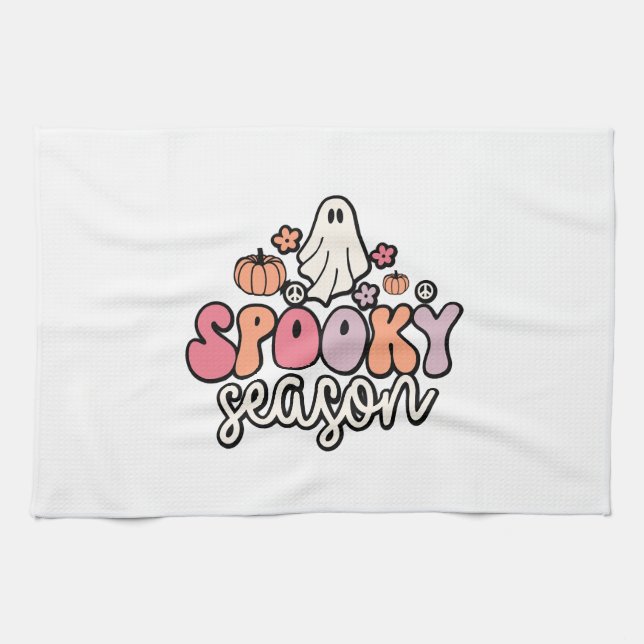Paño De Cocina Retro Halloween (Horizontal)