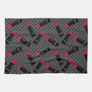 Paño De Cocina Retro, lápiz labial rojo