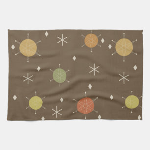 Paño De Cocina Retro Mid Mod Starburst Sky Multicoled