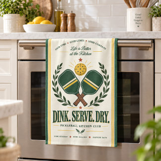 Paño De Cocina Retro Pickleball Kitchen Towel