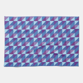 Paño De Cocina Retro Púrpura a Azul Geométrico Abstracto vibra de