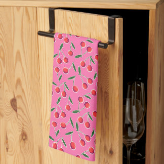 Paño De Cocina Retro rosa caliente Berry Cherry Pop Art