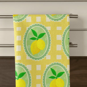 Paño De Cocina Retro Sunny Lemon Yellow Spring Green