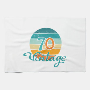 Paño De Cocina Retro Sunset 70 Vintage Distressed