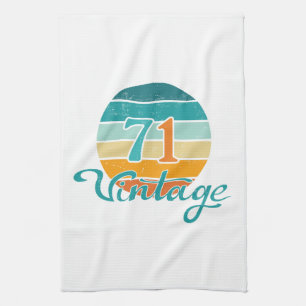 Paño De Cocina Retro Sunset 71 Vintage Distressed