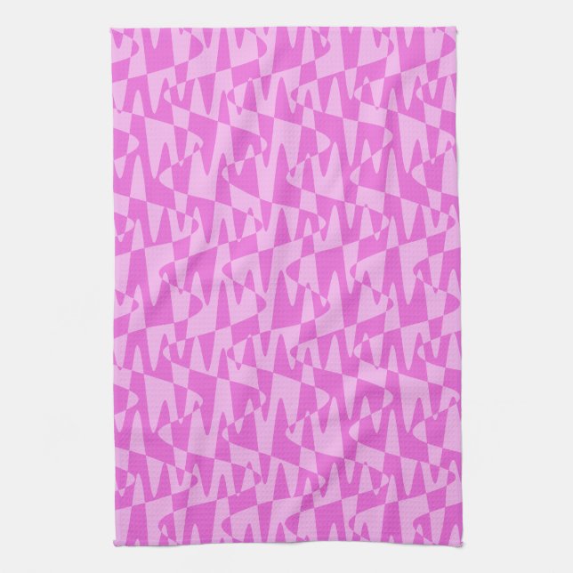 Paño De Cocina retrowave ripple - duo rosa : (Vertical)