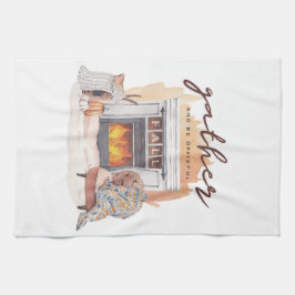 Paño De Cocina Reúna y sé agradecido, reunión de amistad