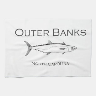 Paño De Cocina Rey caballa de Outer Banks Carolina del Norte
