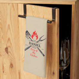 Paño De Cocina Rey de la Cocina Personalizable Rico Khaki-Tan