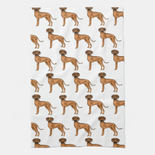 Paño De Cocina Rhodesian Ridgeback Marrón Patrón de Perro León Af