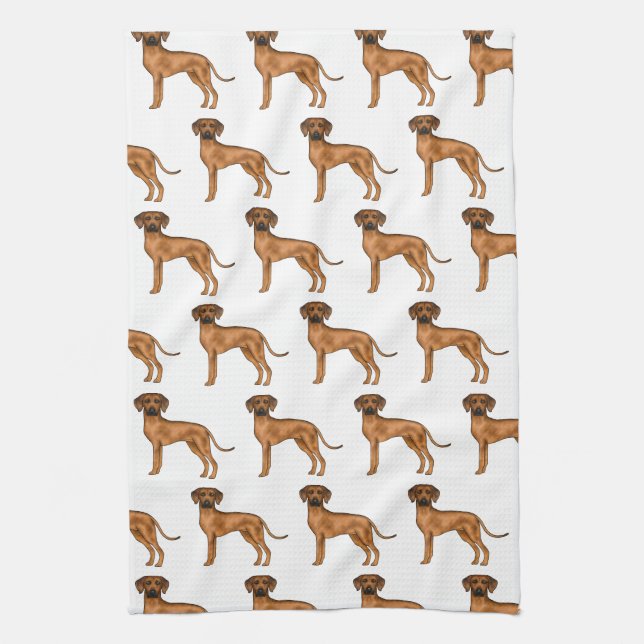 Paño De Cocina Rhodesian Ridgeback Marrón Patrón de Perro León Af (Vertical)