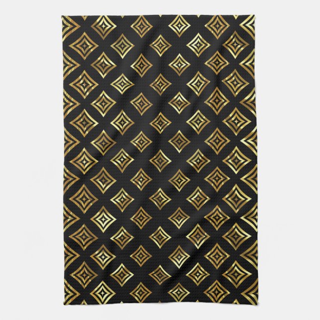 Paño De Cocina Rhomboide de oro brillante (Vertical)