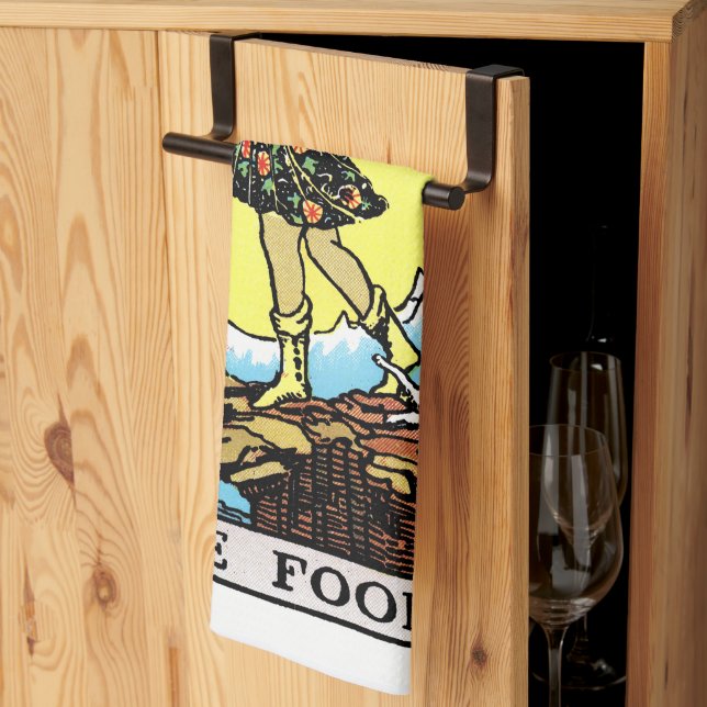 Paño De Cocina Rider Waite Tarot Mayor Arcana El Tonto (Pliegue de tercios)