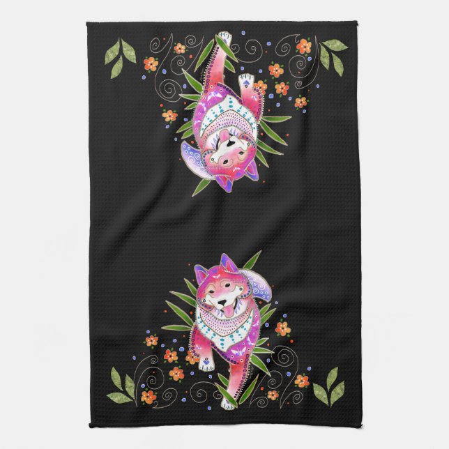 Paño De Cocina Ringside de BINDI SHIBA INU/toalla de cocina (Vertical)