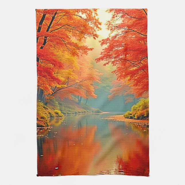 Paño De Cocina Río Forestal Autumn (Vertical)