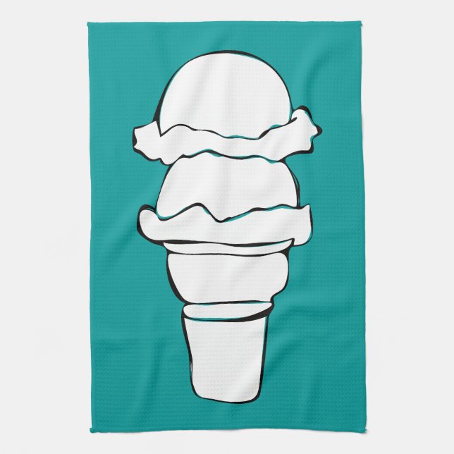 Paño De Cocina rizos de helado (Vertical)