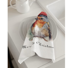Paño De Cocina Robin Winter Delight, personalizado
