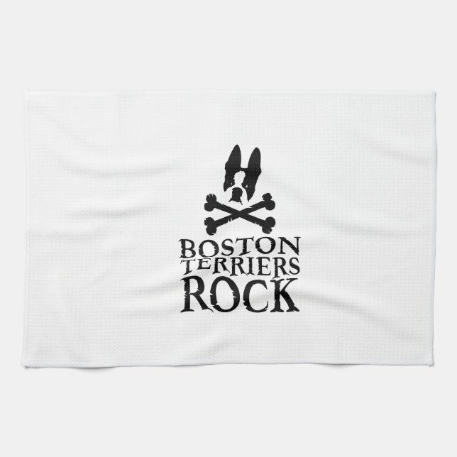 Paño De Cocina Roca oficial Merch de los terrieres de Boston (Horizontal)