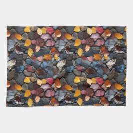 Paño De Cocina Rocas y hojas