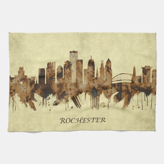 Paño De Cocina Rochester New York Cityscape (Horizontal)