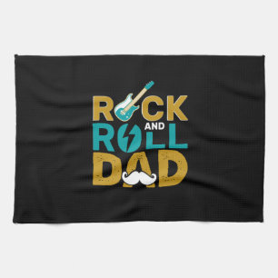 Paño De Cocina Rock del Día del Padre y Roll Dad