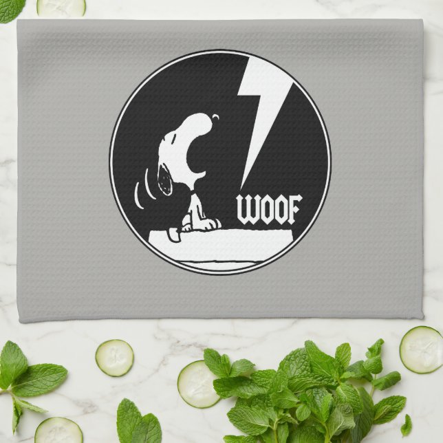 Paño De Cocina Rock Tees | Snoopy Howling (Doblado)