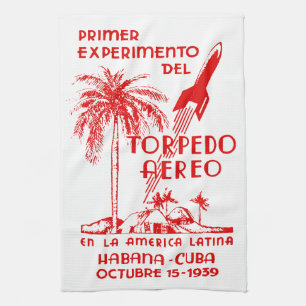 Paño De Cocina Rocket Mail Cubano de 1939