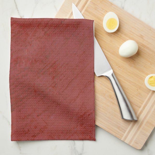 Paño De Cocina Rojo Sólido (Doblado Cuarto)