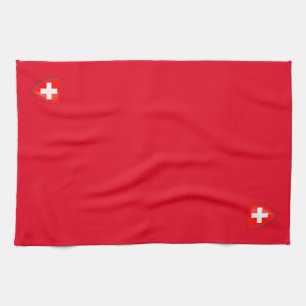Paño De Cocina Rojo suizo del escudo de armas de Suiza