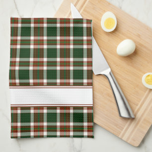 Paño De Cocina Rojo, verde y crema revestido