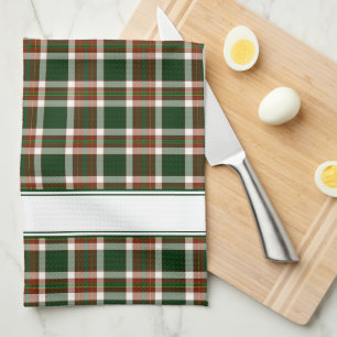 Paño De Cocina Rojo, verde y crema revestido