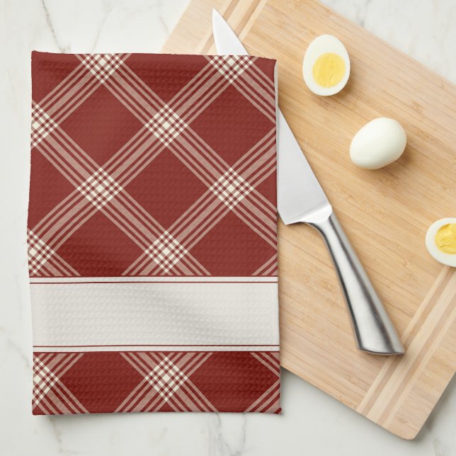 Paño De Cocina Rojo y blanco (Doblado Cuarto)