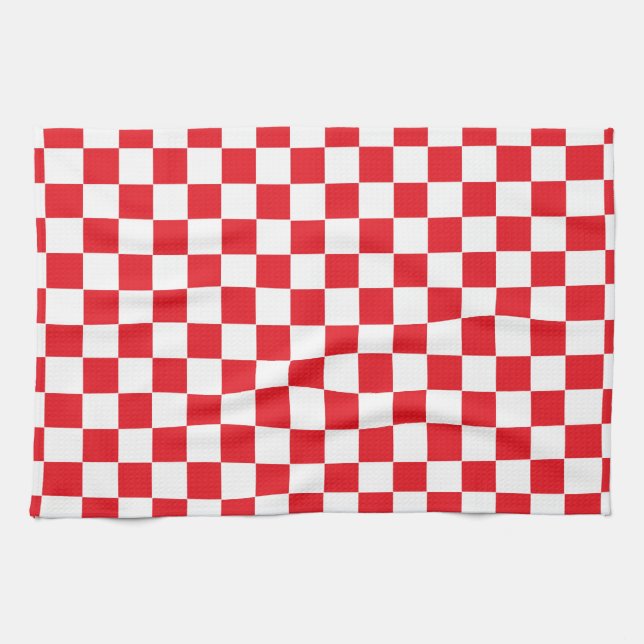Paño De Cocina Rojo y blanco a cuadros (Horizontal)