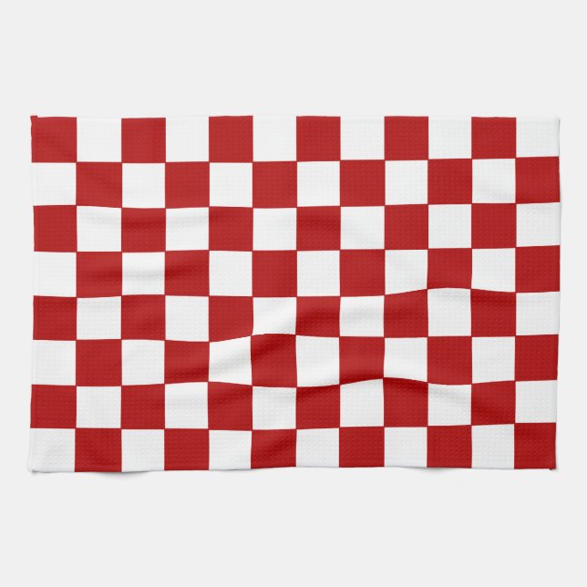 Paño De Cocina Rojo y blanco tachado (Horizontal)