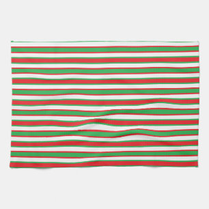 Paño De Cocina Rojo y verde de fondo y cuarto