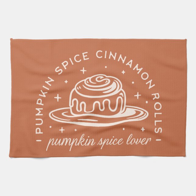 Paño De Cocina Rollos de canela de calabaza y especias (Horizontal)