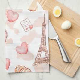 Paño De Cocina Romance de París San Valentín
