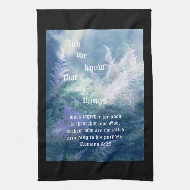 Paño De Cocina Romanos Astilbe Blue Mist 8:28 (Vertical)