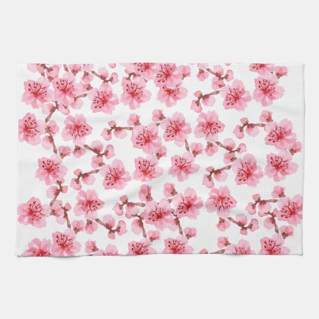 Paño De Cocina Romantic pink Cherry blosson (Horizontal)