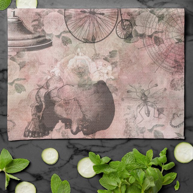 Paño De Cocina Romantic Steampunk | Ephemera de época antigua (Subido por el creador)